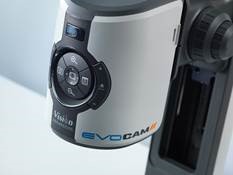 Close up of EVO Cam II digital microscope front buttons
