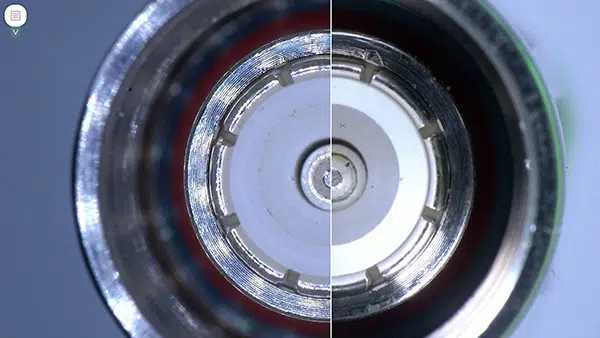 AURA-SS-Image-Compare-connector-600×338 EVO Cam AURA Bildvergleich eines Steckverbinders