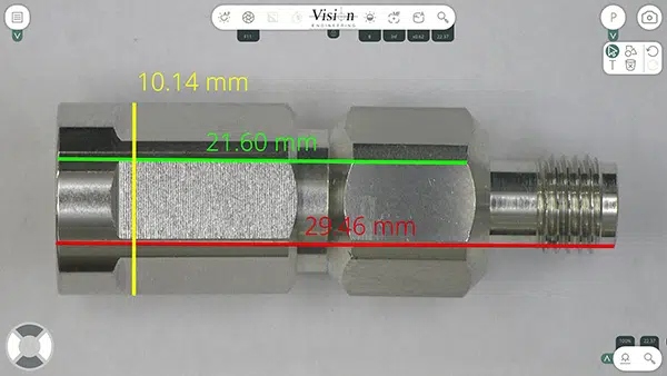 AURA-SS-Measurement-Connector-600×338 Messungen an einem Metallbauteil