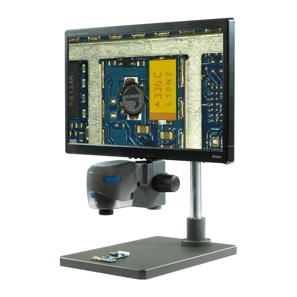 Compact HD digital microscope with onboard monitor